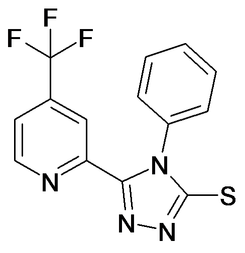 4-Phenyl-5-(4-trifluoromethyl-pyridin-2-yl)-4H-[1,2,4]triazole-3-thiol