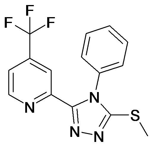 2-(5-Methylsulfanyl-4-phenyl-4H-[1,2,4]triazol-3-yl)-4-trifluoromethyl-pyridine