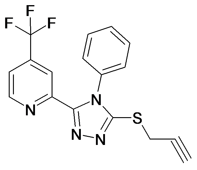 2-(4-Phenyl-5-prop-2-ynylsulfanyl-4H-[1,2,4]triazol-3-yl)-4-trifluoromethyl-pyridine