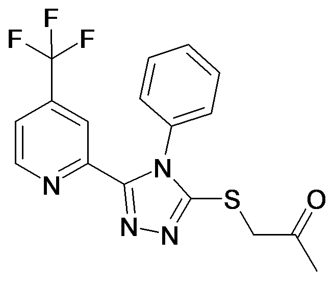 1-[4-Phenyl-5-(4-trifluoromethyl-pyridin-2-yl)-4H-[1,2,4]triazol-3-ylsulfanyl]-propan-2-one