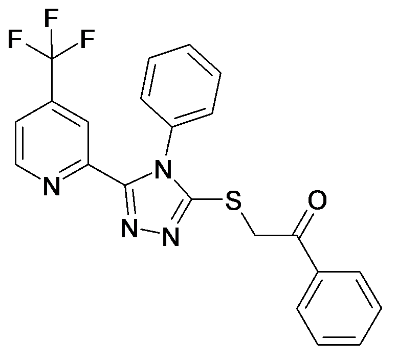 1-Phenyl-2-[4-phenyl-5-(4-trifluoromethyl-pyridin-2-yl)-4H-[1,2,4]triazol-3-ylsulfanyl]-ethanone