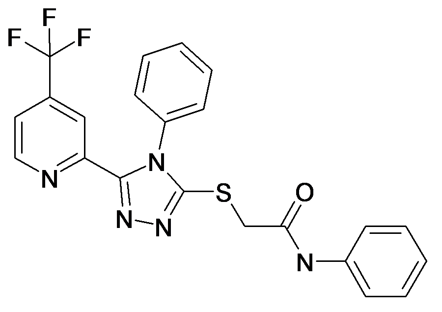N-Phenyl-2-[4-phenyl-5-(4-trifluoromethyl-pyridin-2-yl)-4H-[1,2,4]triazol-3-ylsulfanyl]-acetamide