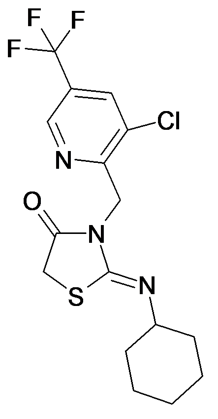 3-(3-Chloro-5-trifluoromethyl-pyridin-2-ylmethyl)-2-[(Z)-cyclohexylimino]-thiazolidin-4-one