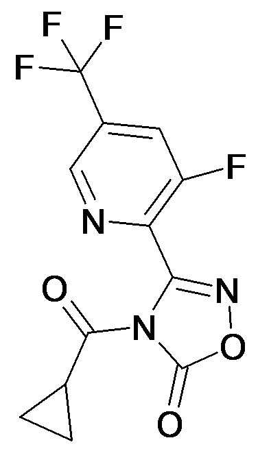 4-Cyclopropanecarbonyl-3-(3-fluoro-5-trifluoromethyl-pyridin-2-yl)-4H-[1,2,4]oxadiazol-5-one