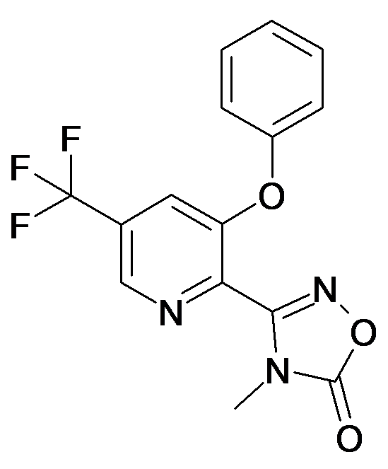 4-Methyl-3-(3-phenoxy-5-trifluoromethyl-pyridin-2-yl)-4H-[1,2,4]oxadiazol-5-one