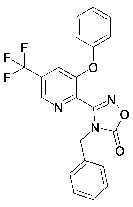4-Benzyl-3-(3-phenoxy-5-trifluoromethyl-pyridin-2-yl)-4H-[1,2,4]oxadiazol-5-one
