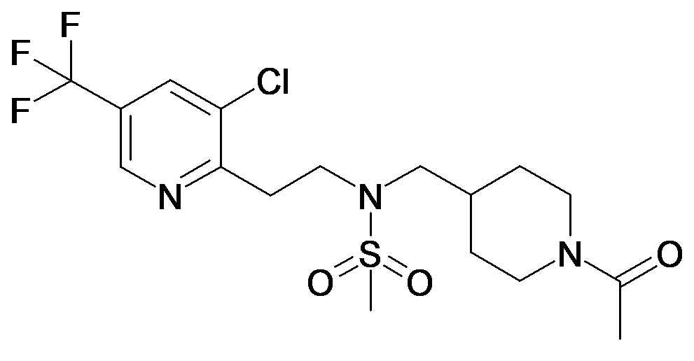 N-(1-Acetyl-piperidin-4-ylmethyl)-N-[2-(3-chloro-5-trifluoromethyl-pyridin-2-yl)-ethyl]-methanesulfonamide