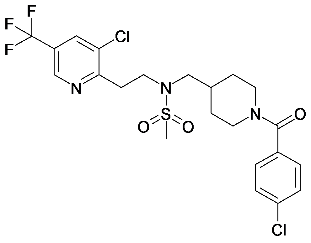 N-[1-(4-Chloro-benzoyl)-piperidin-4-ylmethyl]-N-[2-(3-chloro-5-trifluoromethyl-pyridin-2-yl)-ethyl]-methanesulfonamide
