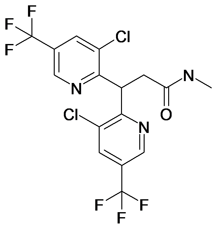 3,3-Bis-(3-chloro-5-trifluoromethyl-pyridin-2-yl)-N-methyl-propionamide