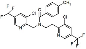 N-[2-(3-Chloro-5-trifluoromethyl-pyridin-2-yl)-ethyl]-N-(3-chloro-5-trifluoromethyl-pyridin-2-ylmethyl)-4-methyl-benzamide