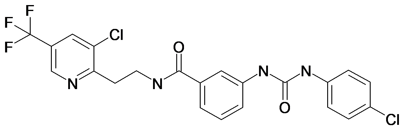 3-[3-(4-Chloro-phenyl)-ureido]-N-[2-(3-chloro-5-trifluoromethyl-pyridin-2-yl)-ethyl]-benzamide