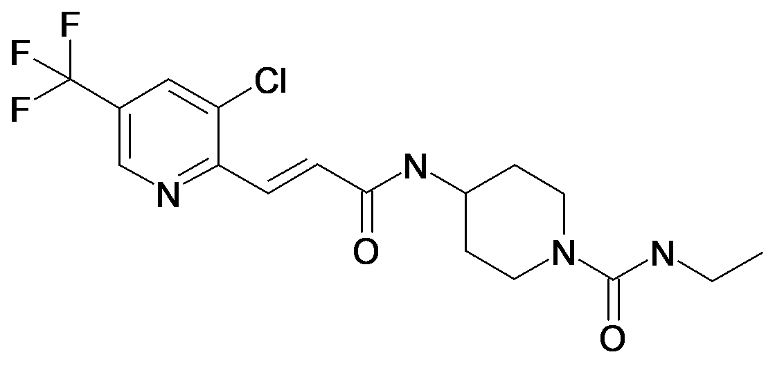 4-[(E)-3-(3-Chloro-5-trifluoromethyl-pyridin-2-yl)-acryloylamino]-piperidine-1-carboxylic acid ethylamide