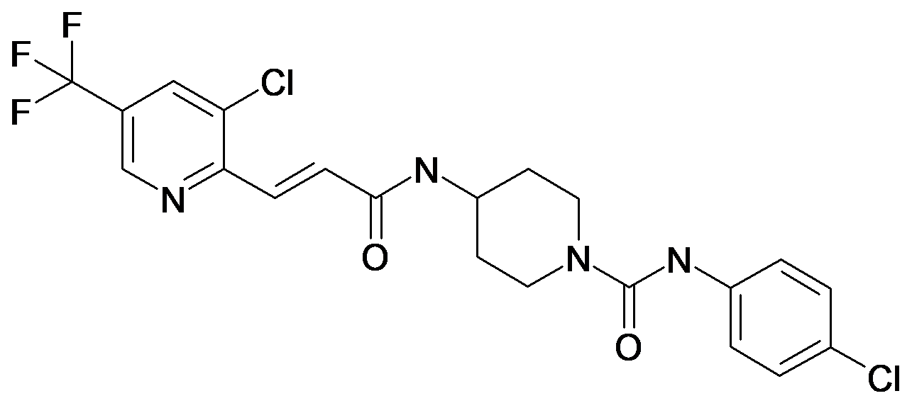4-[(E)-3-(3-Chloro-5-trifluoromethyl-pyridin-2-yl)-acryloylamino]-piperidine-1-carboxylic acid (4-chloro-phenyl)-amide
