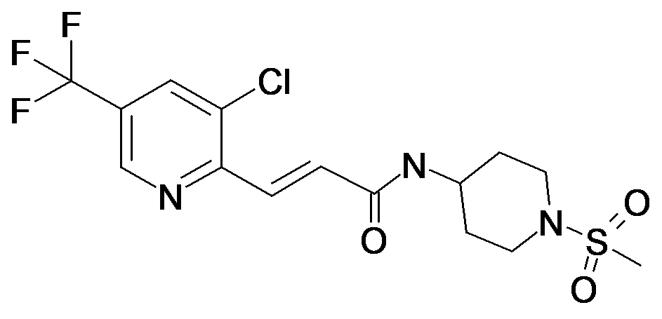 (E)-3-(3-Chloro-5-trifluoromethyl-pyridin-2-yl)-N-(1-methanesulfonyl-piperidin-4-yl)-acrylamide