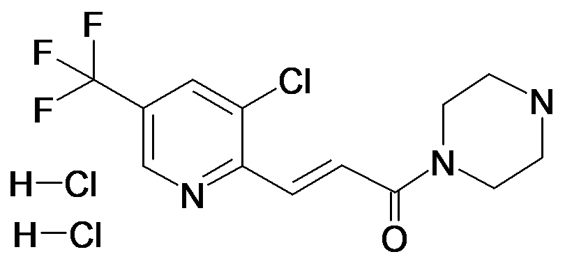 (2E)-3-[3-chloro-5-(trifluoromethyl)pyridin-2-yl]-1-(piperazin-1-yl)prop-2-en-1-one diHydrochloride