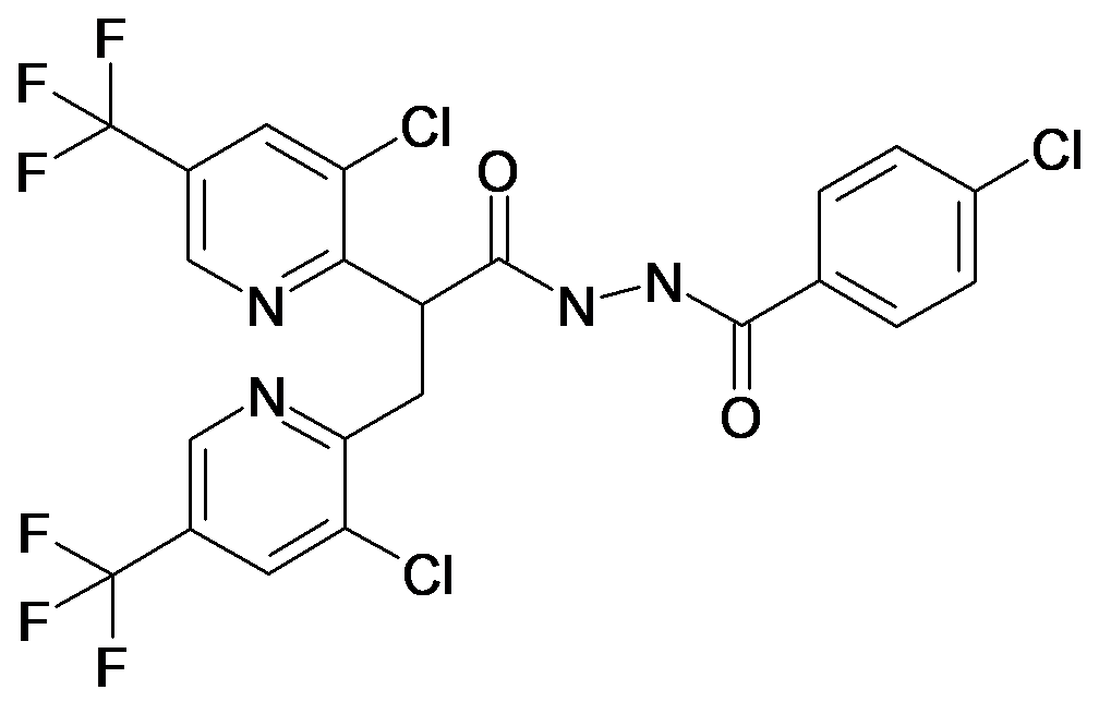 N'-(4-chlorobenzoyl)-2,3-bis(3-chloro-5-trifluormethyl-pyridin-2-yl) propionic acid hydrazide