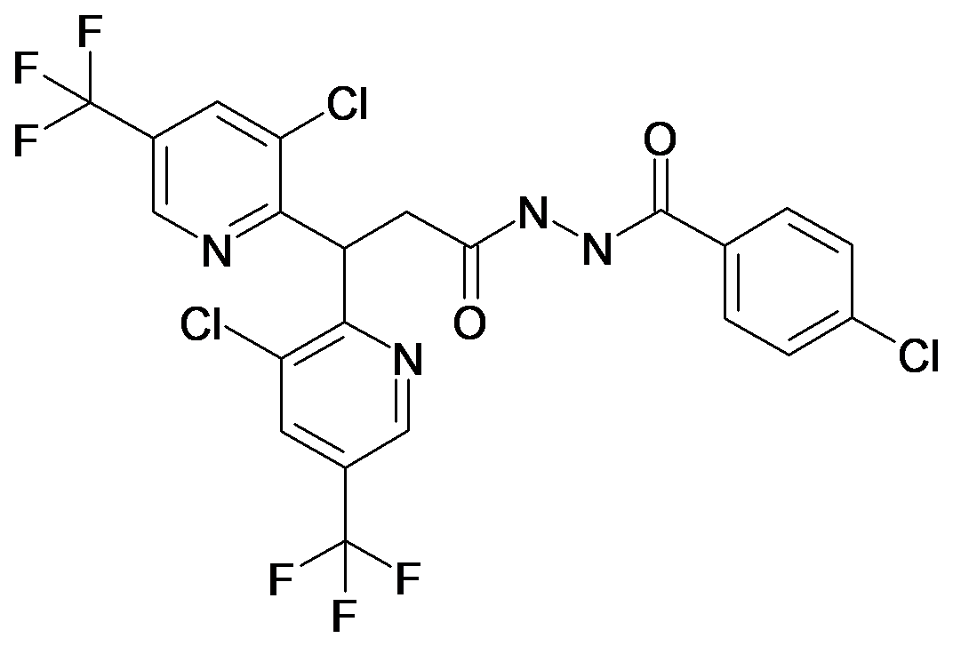 N'-(4-chlorobenzoyl)-3,3-bis(3-chloro-5-trifluoromethyl) propionic acid hydrazide