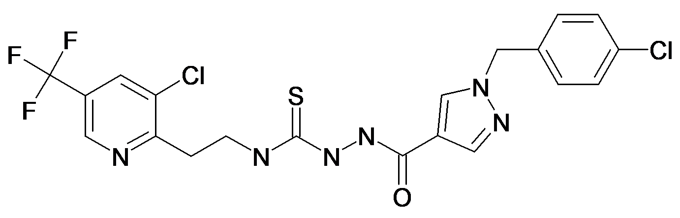 [2-({1-[(4-chlorophenyl)methyl]-1H-pyrazol-4-yl}methanoyl)hydrazino]-3-[3-chloro-5-(trifluoromethyl)pyridin-2-yl]propanethioamide