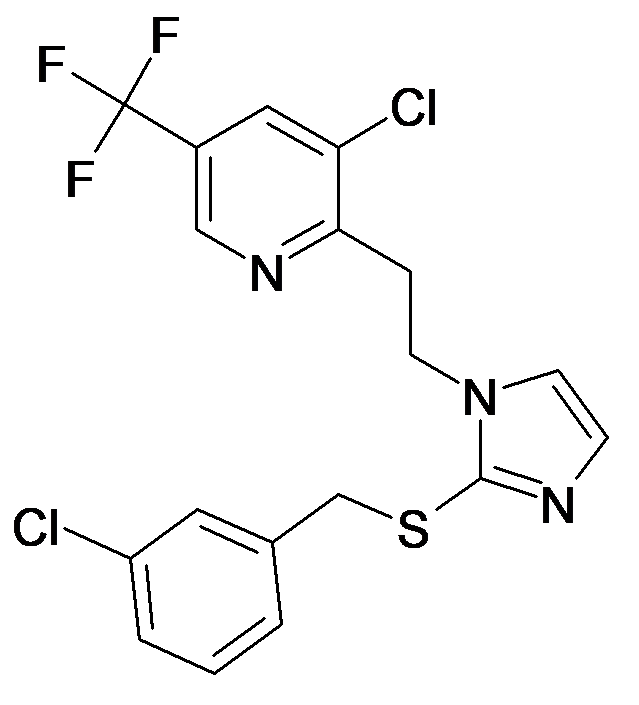3-Chloro-2-{2-[2-(3-chloro-benzylsulfanyl)-imidazol-1-yl]-ethyl}-5-trifluoromethyl-pyridine