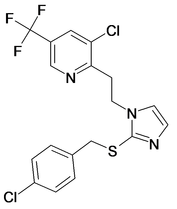 3-Chloro-2-{2-[2-(4-chloro-benzylsulfanyl)-imidazol-1-yl]-ethyl}-5-trifluoromethyl-pyridine