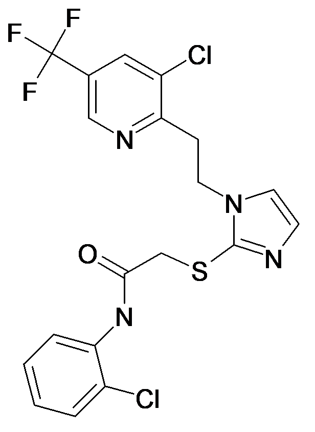 N-(2-Chloro-phenyl)-2-{1-[2-(3-chloro-5-trifluoromethyl-pyridin-2-yl)-ethyl]-1H-imidazol-2-ylsulfanyl}-acetamide