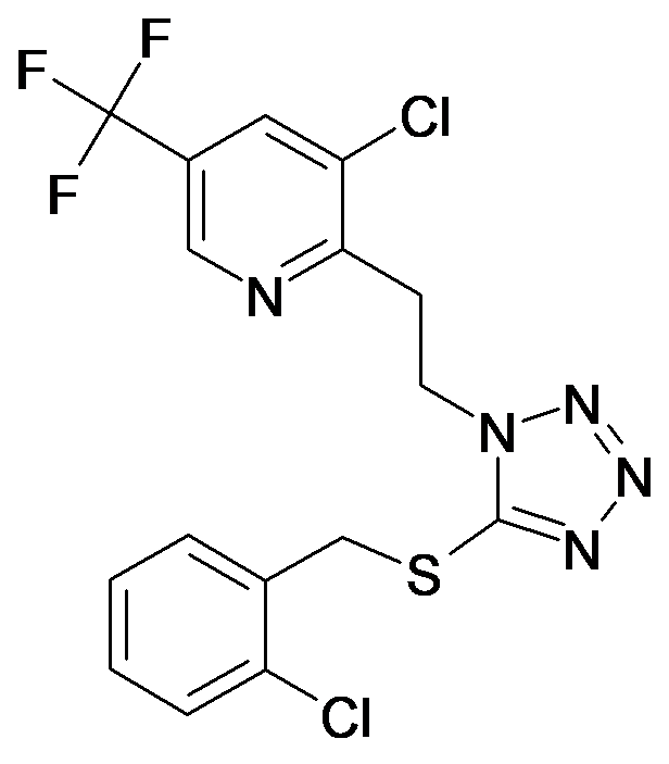 3-Chloro-2-{2-[5-(2-chloro-benzylsulfanyl)-tetrazol-1-yl]-ethyl}-5-trifluoromethyl-pyridine