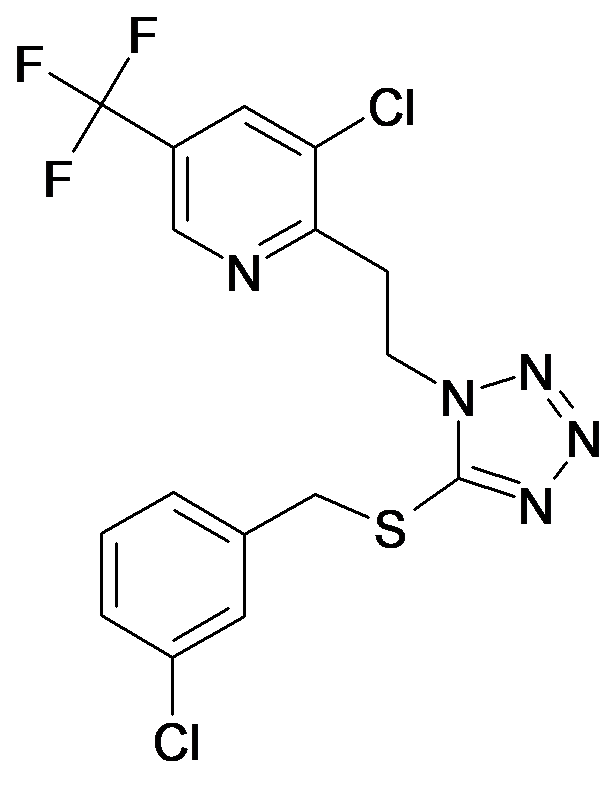 3-Chloro-2-{2-[5-(3-chloro-benzylsulfanyl)-tetrazol-1-yl]-ethyl}-5-trifluoromethyl-pyridine