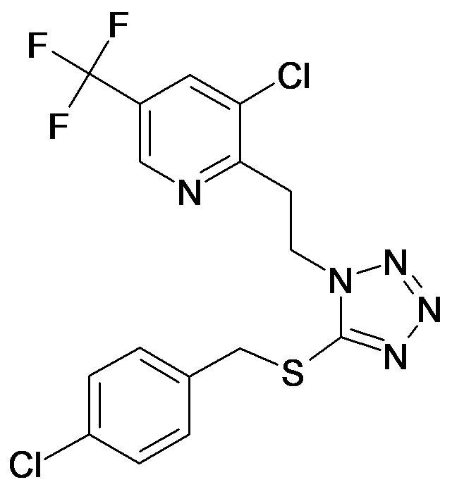 3-Chloro-2-{2-[5-(4-chloro-benzylsulfanyl)-tetrazol-1-yl]-ethyl}-5-trifluoromethyl-pyridine