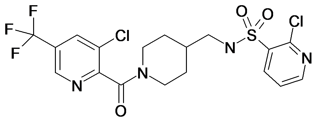 2-Chloro-pyridine-3-sulfonic acid [1-(3-chloro-5-trifluoromethyl-pyridine-2-carbonyl)-piperidin-4-ylmethyl]-amide