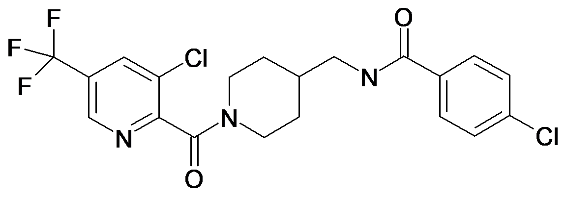 4-Chloro-N-[1-(3-chloro-5-trifluoromethyl-pyridine-2-carbonyl)-piperidin-4-ylmethyl]-benzamide