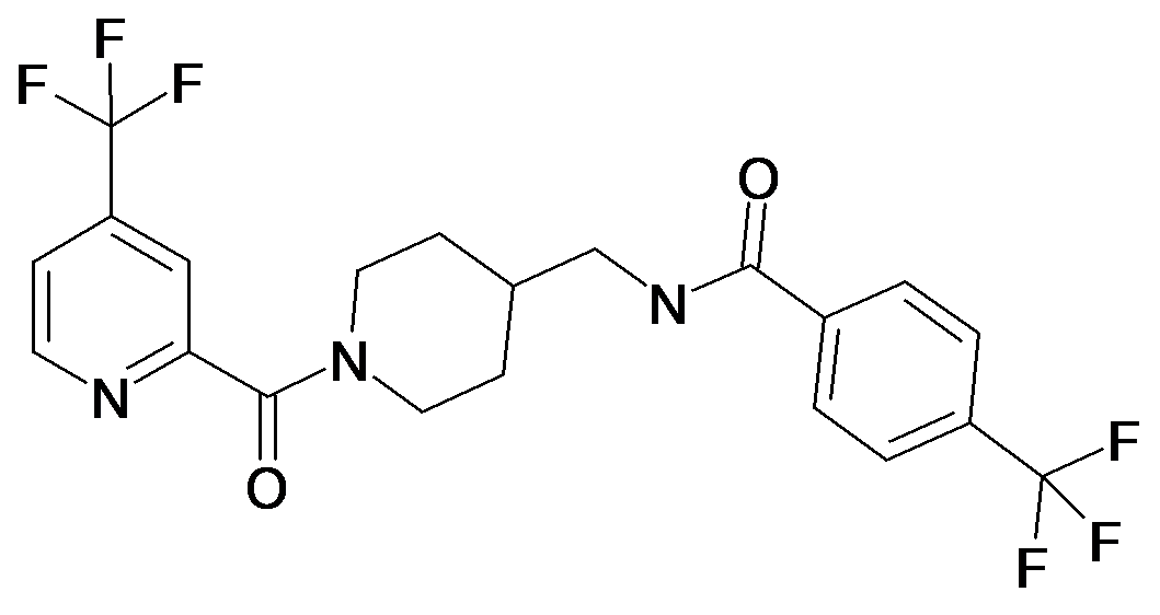 4-Trifluoromethyl-N-[1-(4-trifluoromethyl-pyridine-2-carbonyl)-piperidin-4-ylmethyl]-benzamide