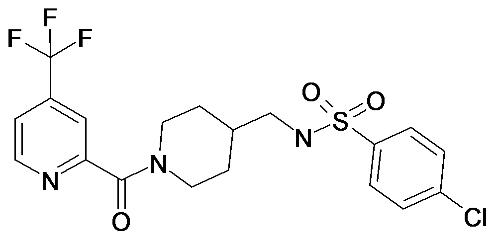 4-Chloro-N-[1-(4-trifluoromethyl-pyridine-2-carbonyl)-piperidin-4-ylmethyl]-benzenesulfonamide