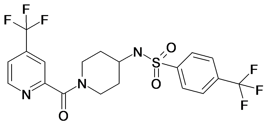 4-Trifluoromethyl-N-[1-(4-trifluoromethyl-pyridine-2-carbonyl)-piperidin-4-yl]-benzenesulfonamide