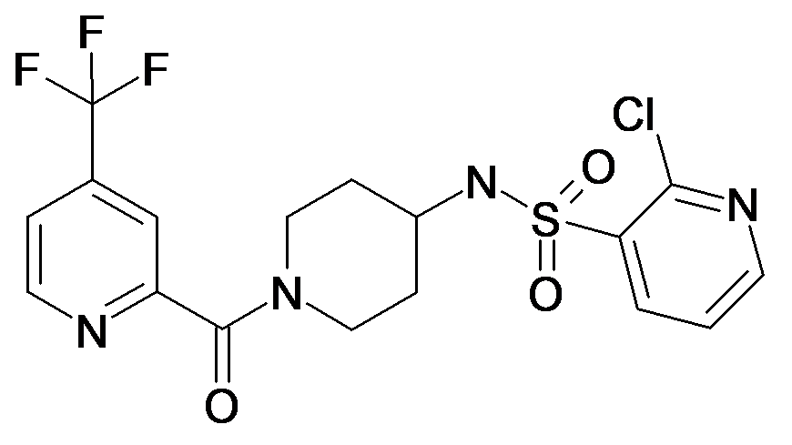 2-Chloro-pyridine-3-sulfonic acid [1-(4-trifluoromethyl-pyridine-2-carbonyl)-piperidin-4-yl]-amide