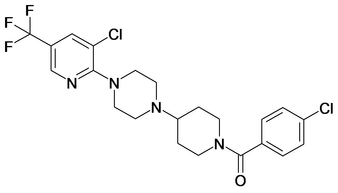 (4-Chloro-phenyl)-{4-[4-(3-chloro-5-trifluoromethyl-pyridin-2-yl)-piperazin-1-yl]-piperidin-1-yl}-methanone