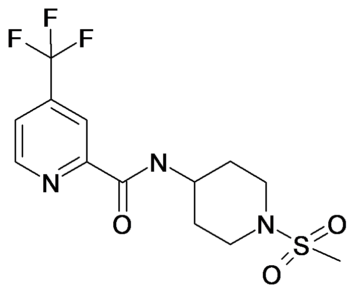 4-Trifluoromethyl-pyridine-2-carboxylic acid (1-methanesulfonyl-piperidin-4-yl)-amide