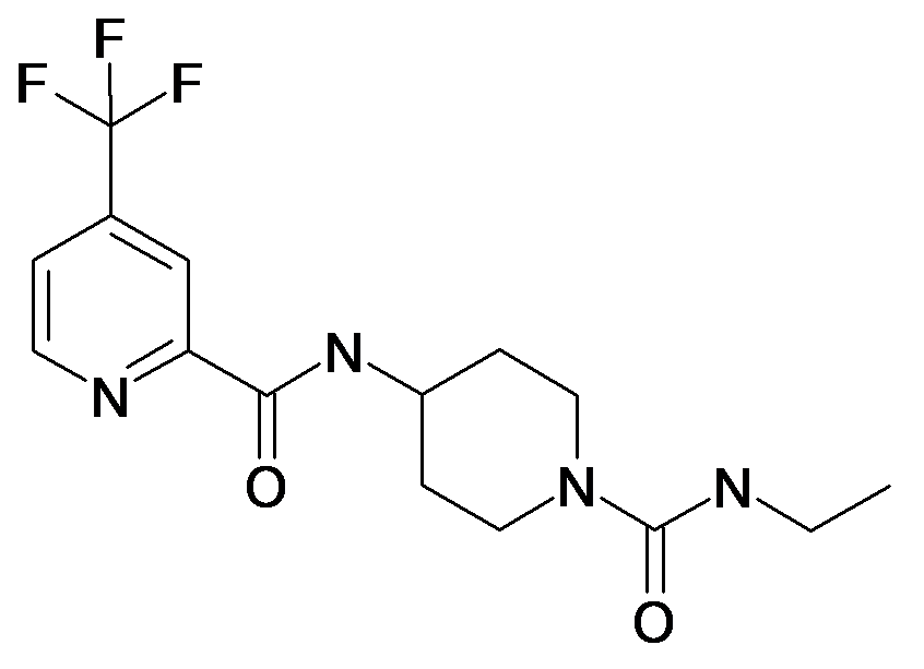 4-Trifluoromethyl-pyridine-2-carboxylic acid (1-ethylcarbamoyl-piperidin-4-yl)-amide