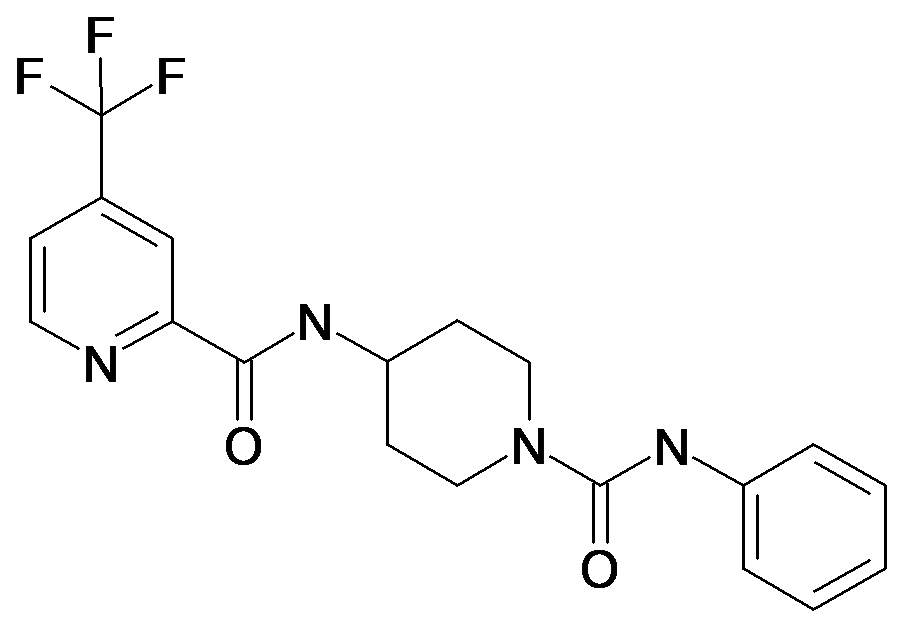 4-Trifluoromethyl-pyridine-2-carboxylic acid (1-phenylcarbamoyl-piperidin-4-yl)-amide