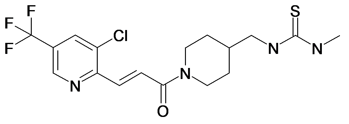 1-{1-[(E)-3-(3-Chloro-5-trifluoromethyl-pyridin-2-yl)-acryloyl]-piperidin-4-ylmethyl}-3-methyl-thiourea