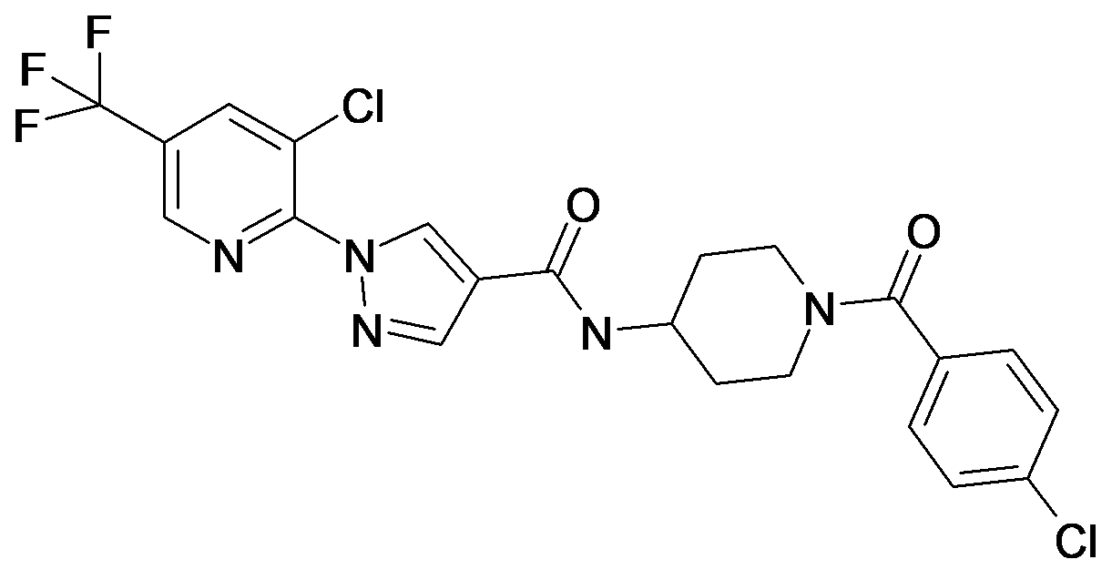 1-(3-Chloro-5-trifluoromethyl-pyridin-2-yl)-1H-pyrazole-4-carboxylic acid [1-(4-chloro-benzoyl)-piperidin-4-yl]-amide