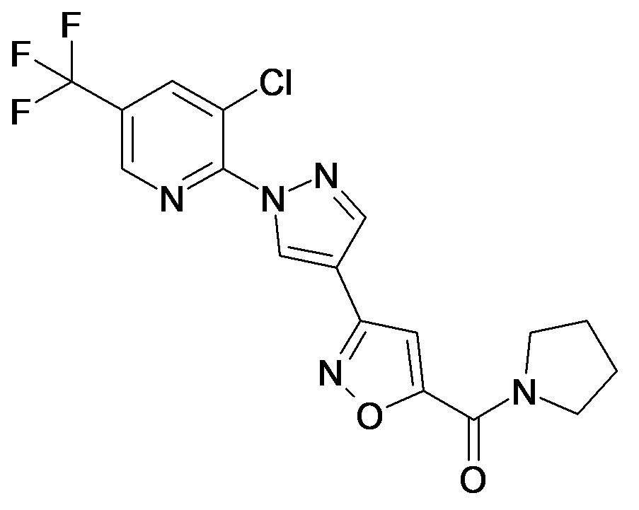 {3-[1-(3-Chloro-5-trifluoromethyl-pyridin-2-yl)-1H-pyrazol-4-yl]-isoxazol-5-yl}-pyrrolidin-1-yl-methanone