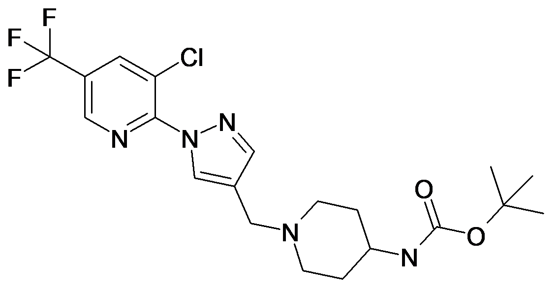{1-[1-(3-Chloro-5-trifluoromethyl-pyridin-2-yl)-1H-pyrazol-4-ylmethyl]-piperidin-4-yl}-carbamic acid tert-butyl ester