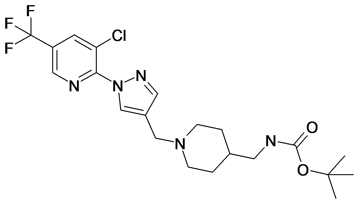 {1-[1-(3-Chloro-5-trifluoromethyl-pyridin-2-yl)-1H-pyrazol-4-ylmethyl]-piperidin-4-ylmethyl}-carbamic acid tert-butyl ester