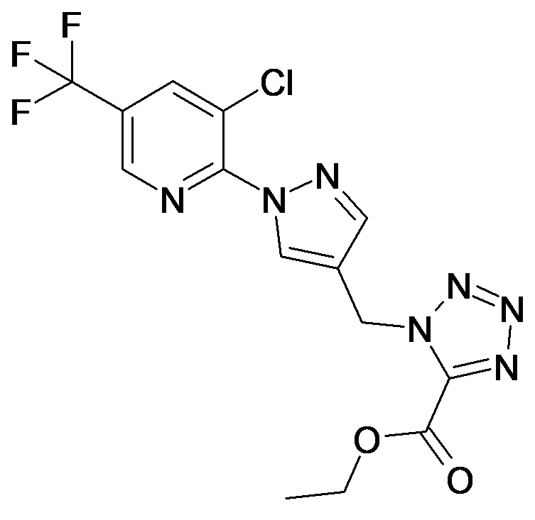 1-[1-(3-Chloro-5-trifluoromethyl-pyridin-2-yl)-1H-pyrazol-4-ylmethyl]-1H-tetrazole-5-carboxylic acid ethyl ester
