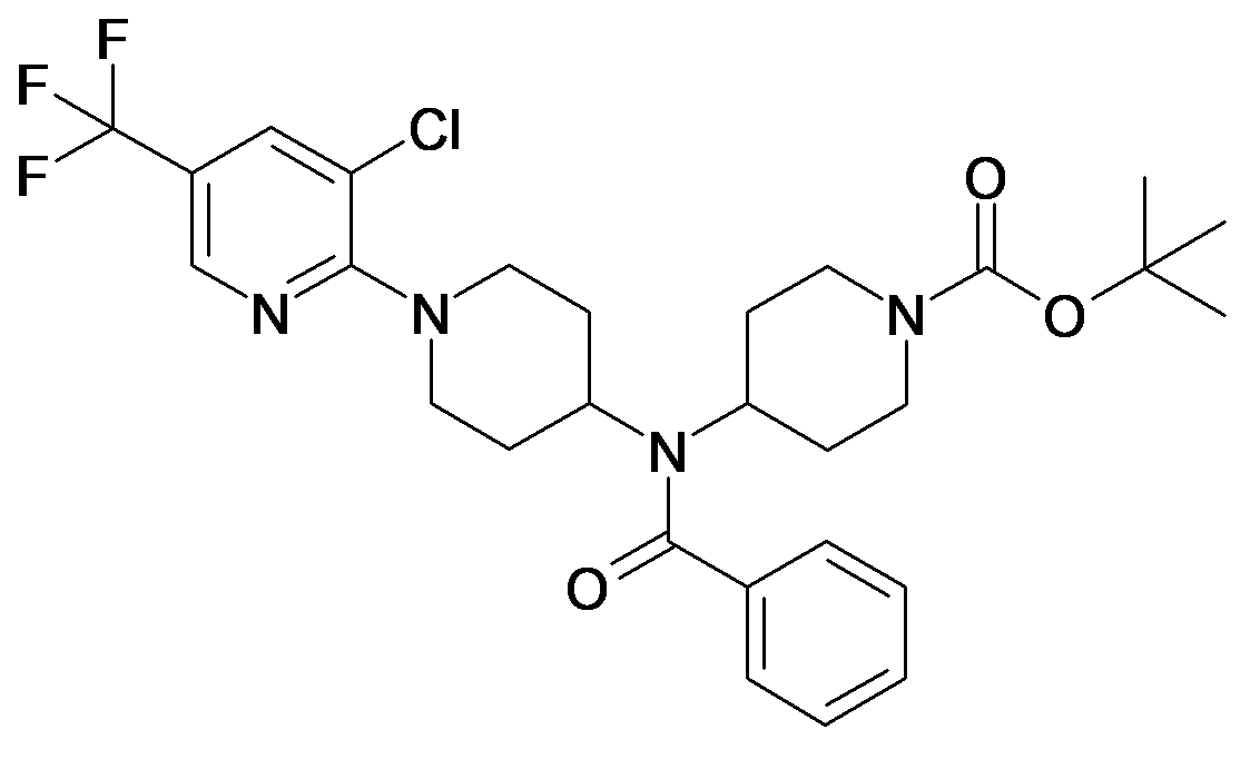 4-[Benzoyl-(3'-chloro-5'-trifluoromethyl-3,4,5,6-tetrahydro-2H-[1,2']bipyridinyl-4-yl)-amino]-piperidine-1-carboxylic acid tert-butyl ester