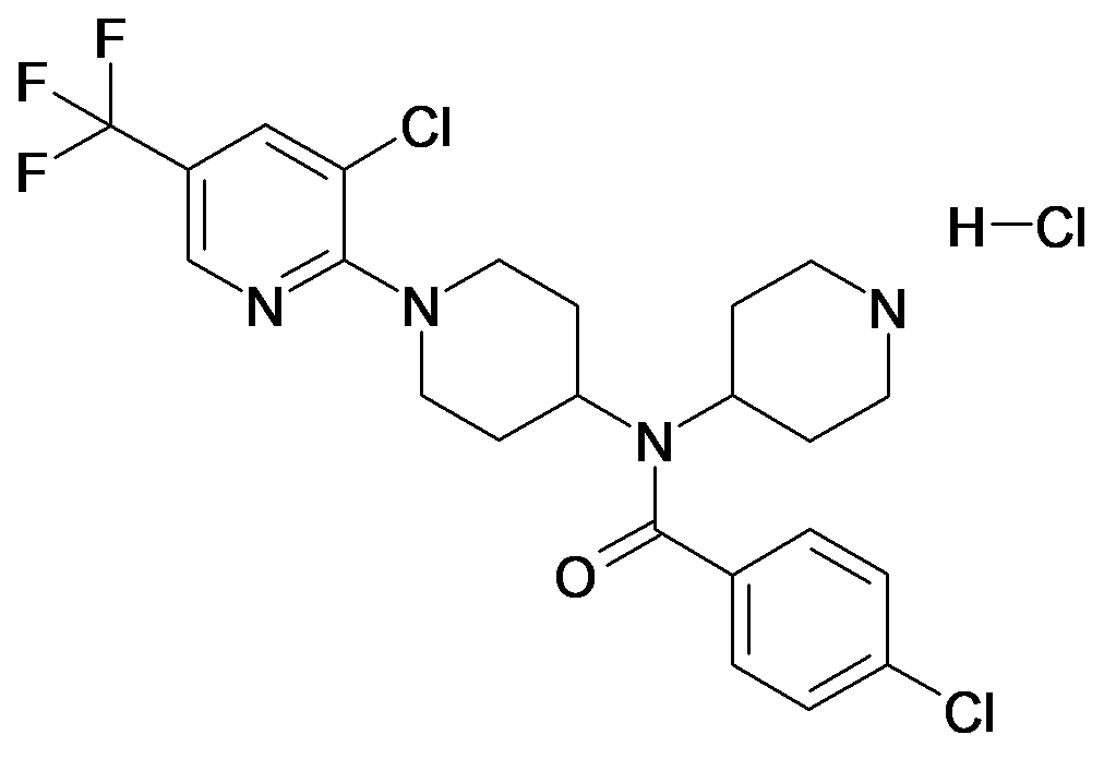 4-Chloro-N-(3'-chloro-5'-trifluoromethyl-3,4,5,6-tetrahydro-2H-[1,2']bipyridinyl-4-yl)-N-piperidin-4-yl-benzamide; hydrochloride