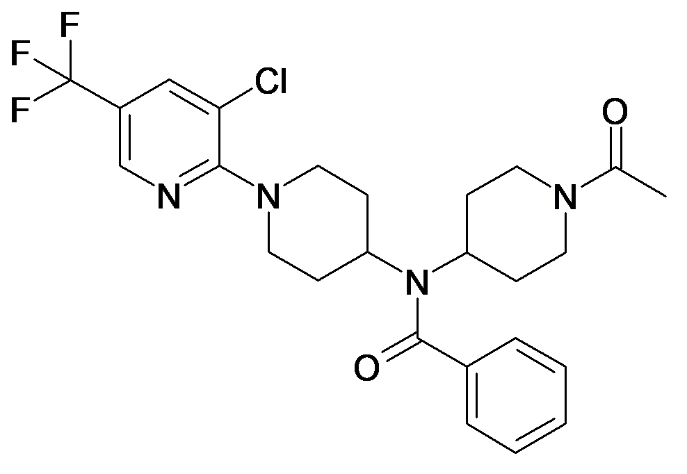 N-(1-Acetyl-piperidin-4-yl)-N-(3'-chloro-5'-trifluoromethyl-3,4,5,6-tetrahydro-2H-[1,2']bipyridinyl-4-yl)-benzamide