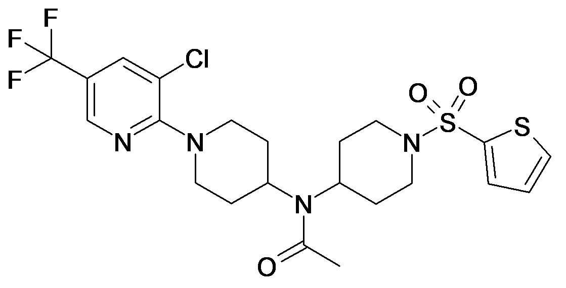 N-(3'-Chloro-5'-trifluoromethyl-3,4,5,6-tetrahydro-2H-[1,2']bipyridinyl-4-yl)-N-[1-(thiophene-2-sulfonyl)-piperidin-4-yl]-acetamide