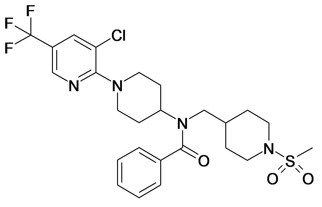 N-(3'-Chloro-5'-trifluoromethyl-3,4,5,6-tetrahydro-2H-[1,2']bipyridinyl-4-yl)-N-(1-methanesulfonyl-piperidin-4-ylmethyl)-benzamide