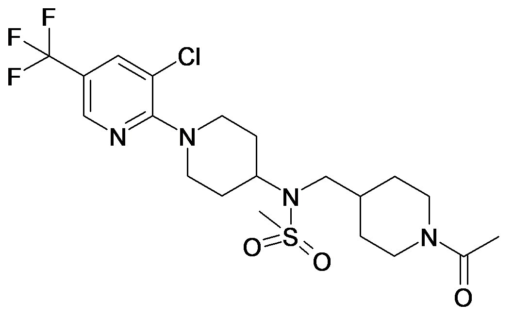 N-(1-Acetyl-piperidin-4-ylmethyl)-N-(3'-chloro-5'-trifluoromethyl-3,4,5,6-tetrahydro-2H-[1,2']bipyridinyl-4-yl)-methanesulfonamide